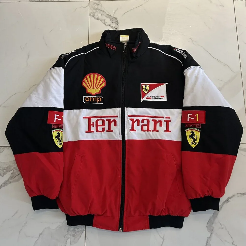Ferrari Red Black White Racing Jacket - Picture 1 of 7